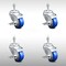 Service Caster 3 Inch SS Blue Polyurethane Swivel 10mm Threaded Stem Caster Set Brake SCC SCC-SSTS20S314-PPUB-BLUE-TLB-M1015-4 - alternate 1